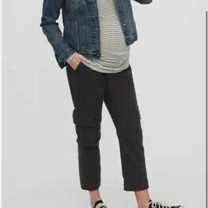 Gap Maternity True Waistband Full Panel Cargo Pants Size
